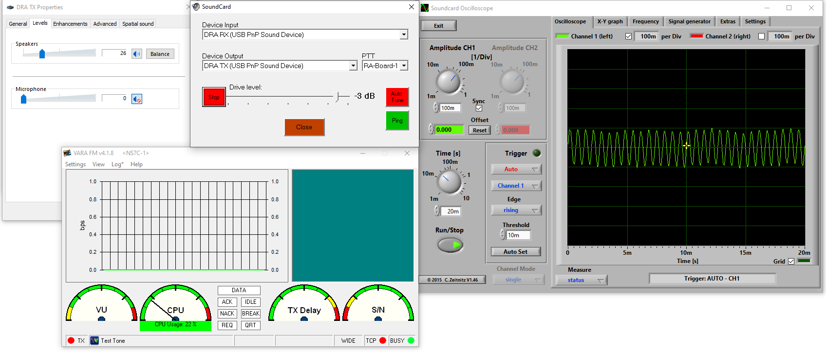 sound card calibration amateur